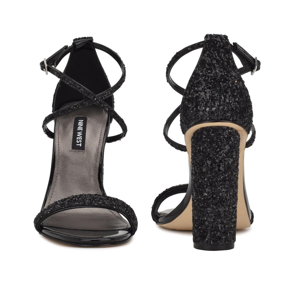 Sandalias Tacones Nine West Celebra Mujer Negras | 1072CFVBY