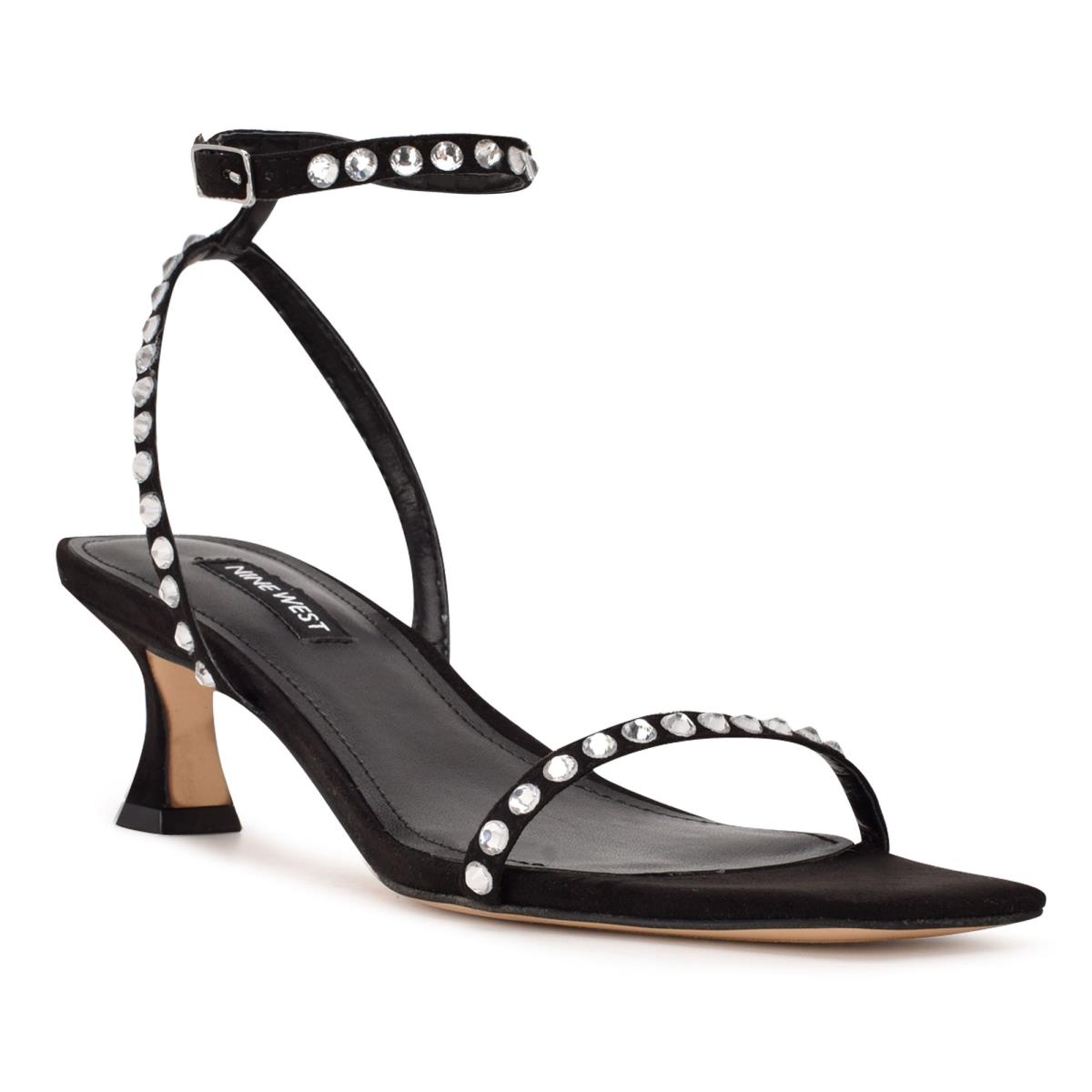 Sandalias Vestir Nine West Giena Ankle Correa Mujer Negras | 3087KUVRQ