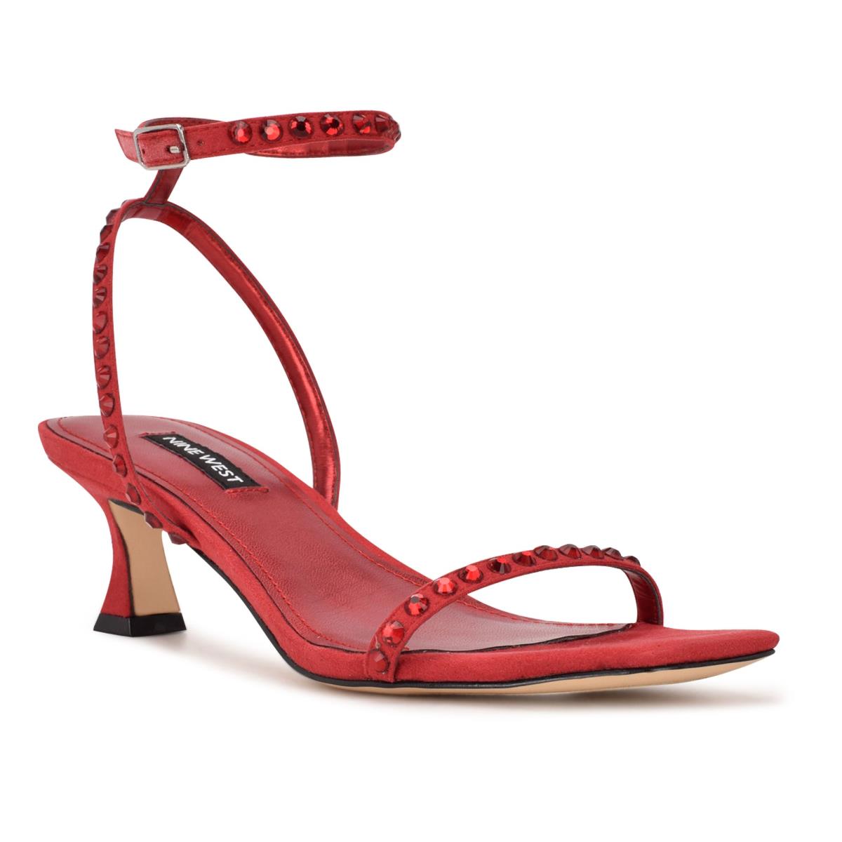 Sandalias Vestir Nine West Giena Ankle Correa Mujer Rojas | 9026BSXAE