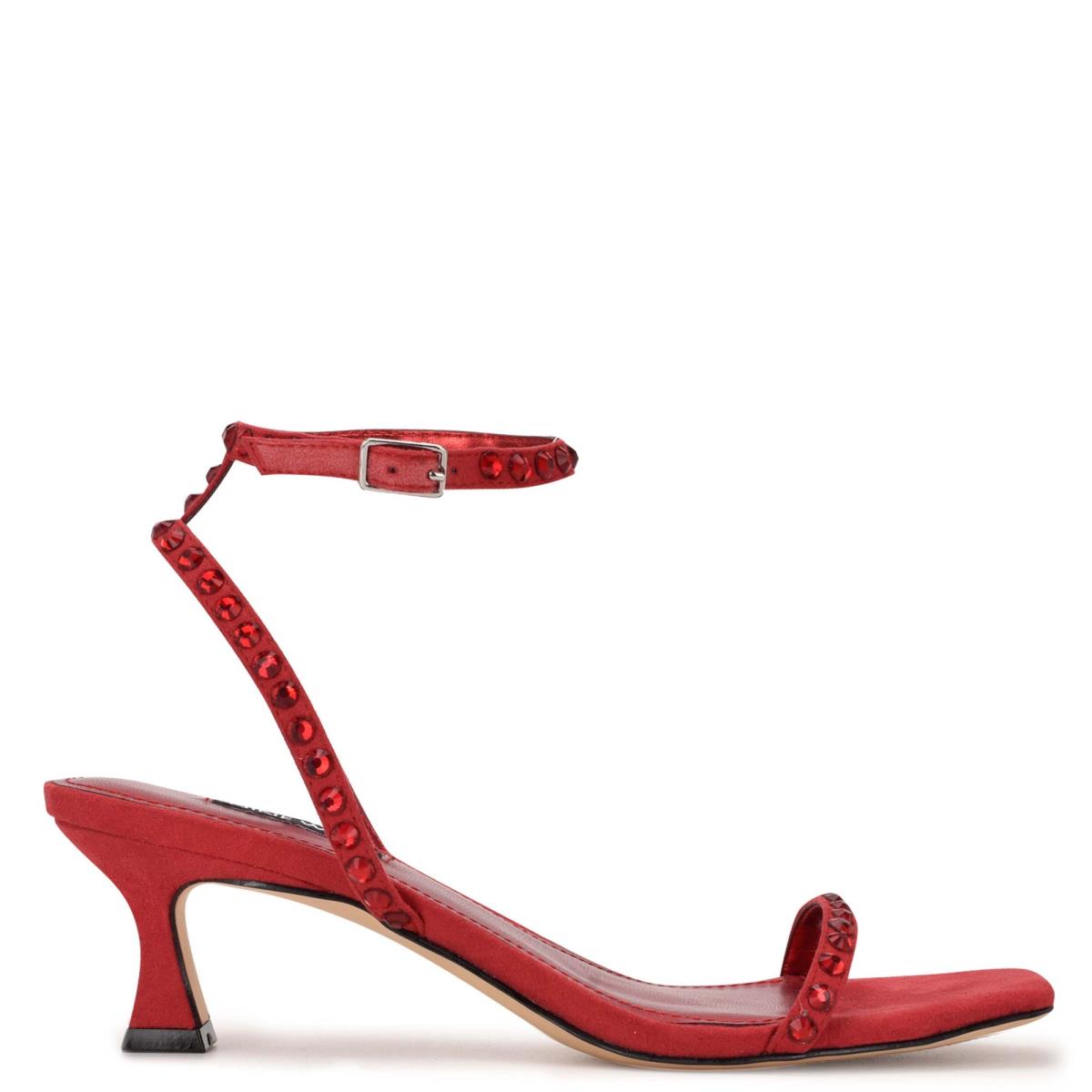 Sandalias Vestir Nine West Giena Ankle Correa Mujer Rojas | 9026BSXAE