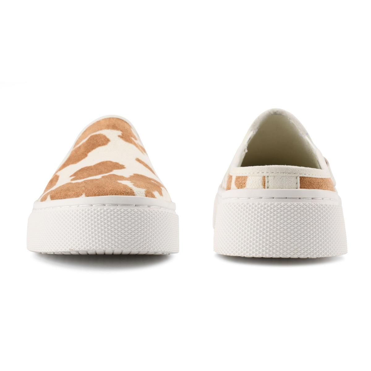 Slip On Sneaker Nine West Hayzel Mujer Marrones Blancas | 9237PABEM