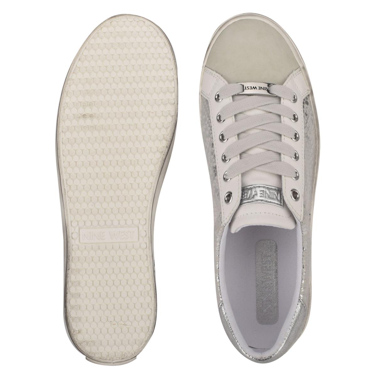 Zapatillas Casuales Nine West Best Mujer Plateadas | 0427NDORM