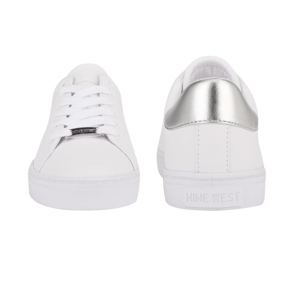 Zapatillas Casuales Nine West Best Mujer Blancas Plateadas | 4961EUTBV