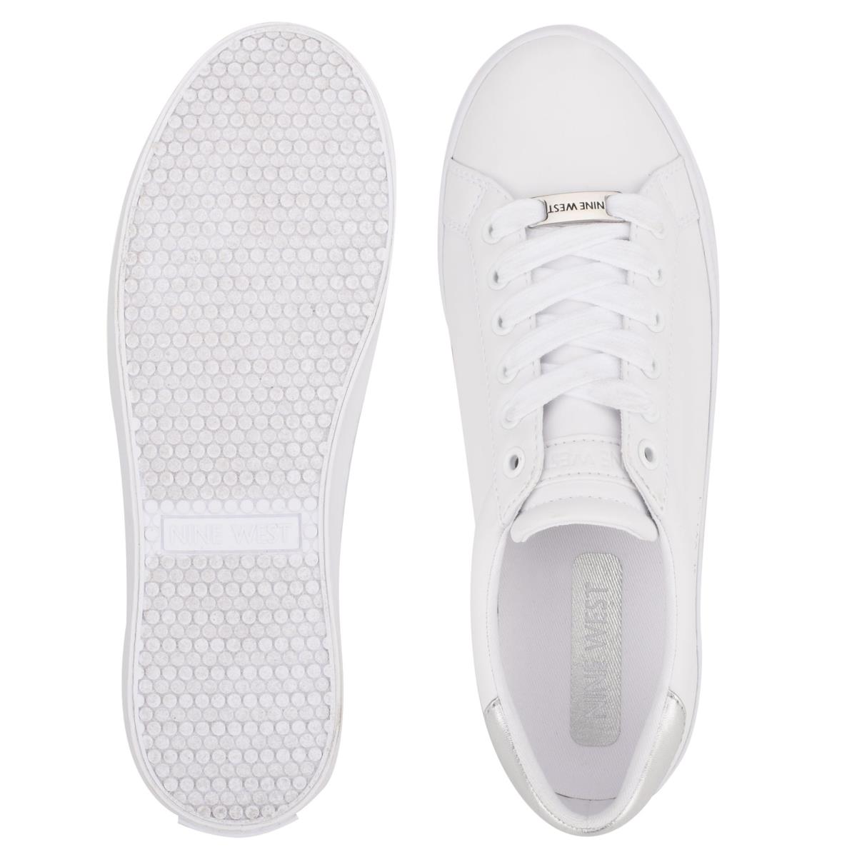 Zapatillas Casuales Nine West Best Mujer Blancas Plateadas | 4961EUTBV