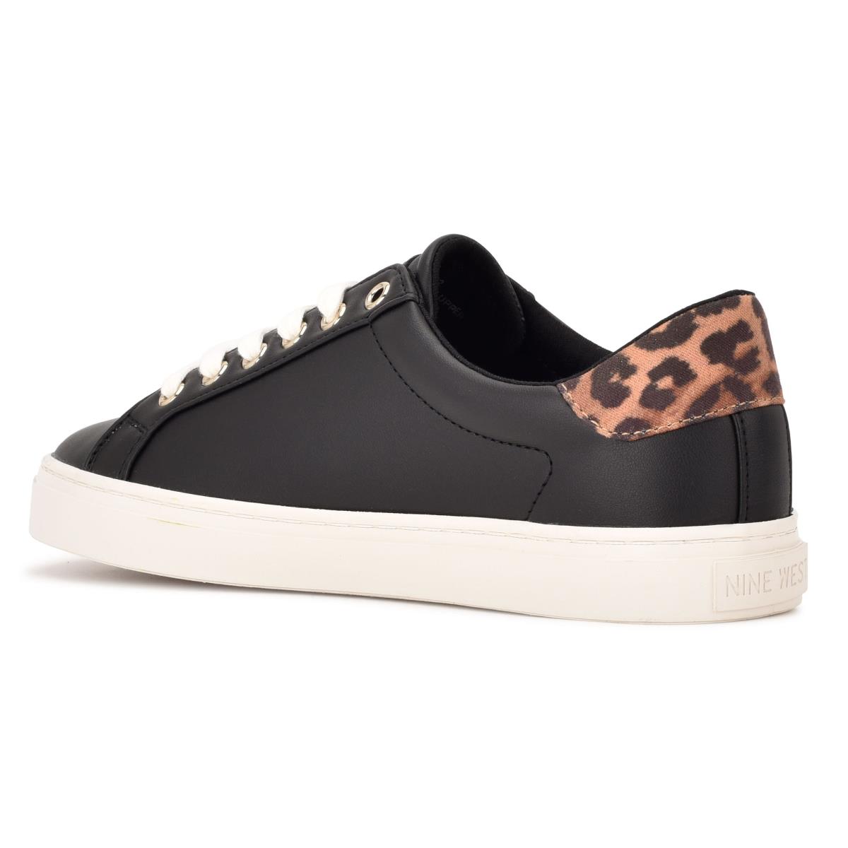 Zapatillas Casuales Nine West Best Mujer Negras Leopardo | 9704PFMRL