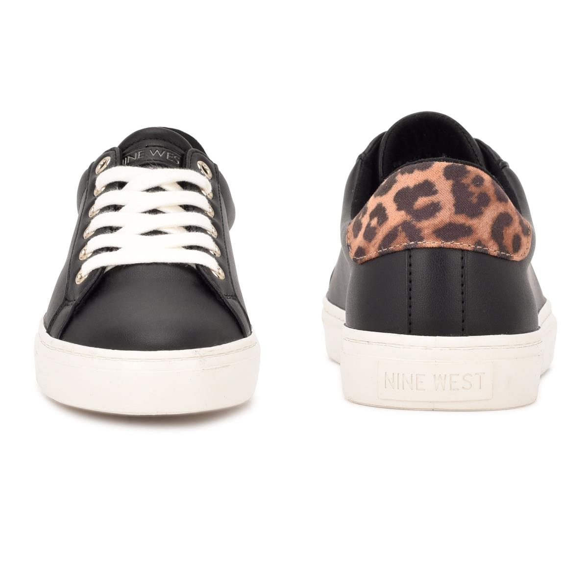 Zapatillas Casuales Nine West Best Mujer Negras Leopardo | 9704PFMRL