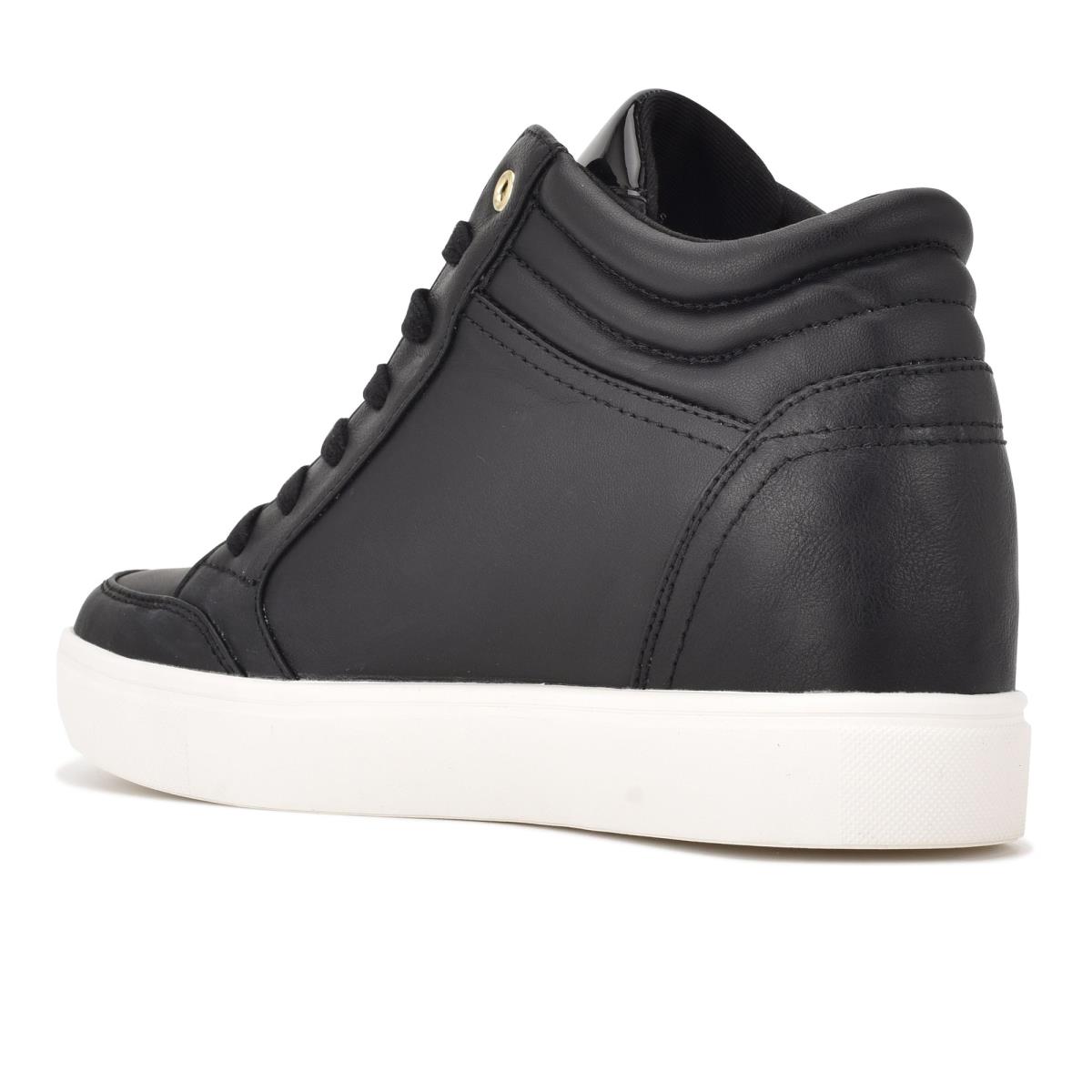 Zapatillas Nine West Tons High Top Hidden Wedge Sneakers Mujer Negras | 2530AWMNE