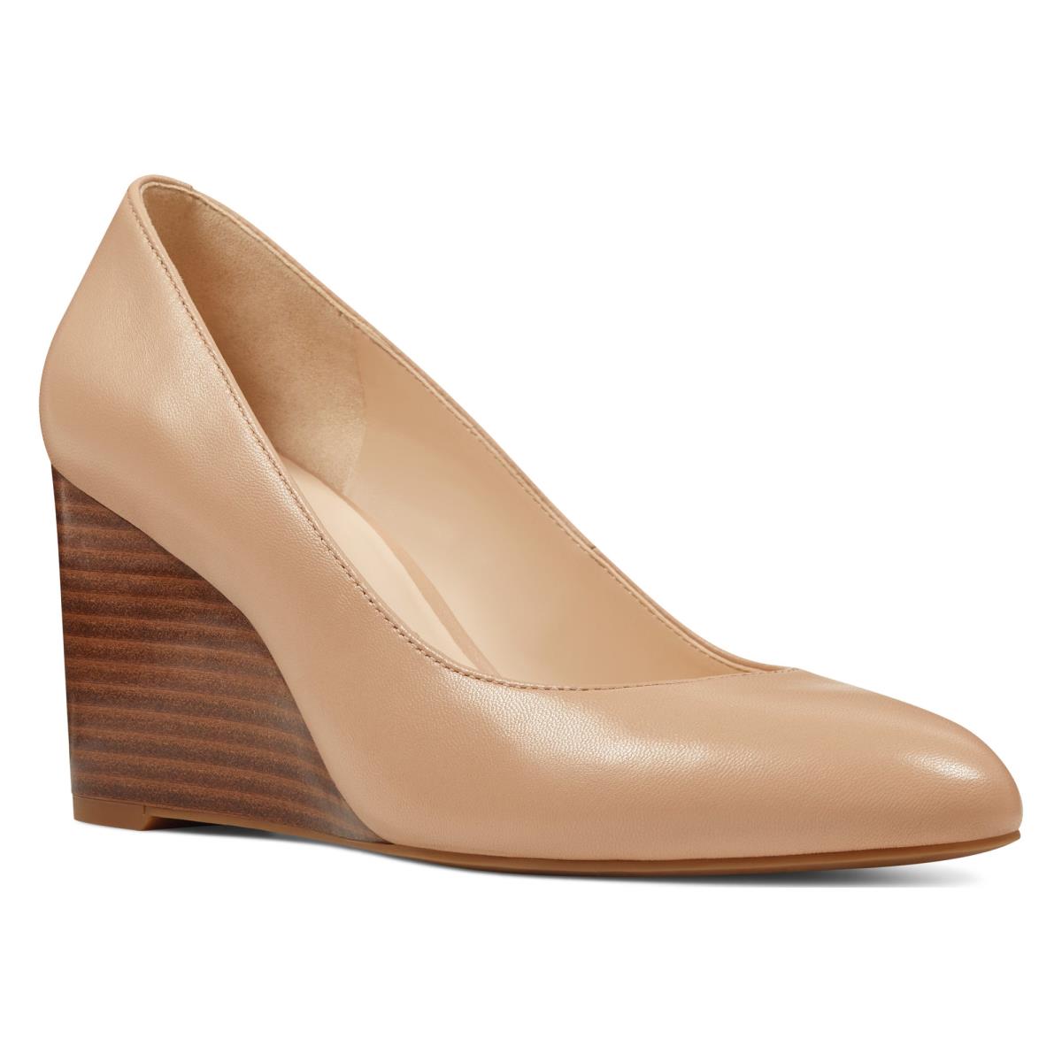 Zapatos Cuña Nine West Jazzin Almond Puntera Mujer Beige | 4693KBLOP