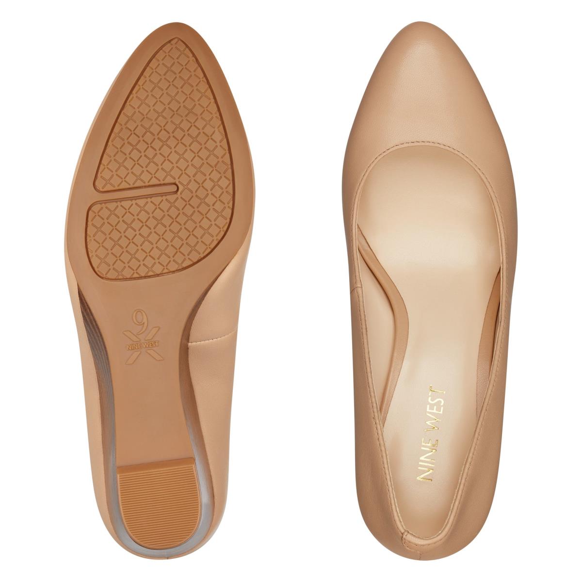 Zapatos Cuña Nine West Jazzin Almond Puntera Mujer Beige | 4693KBLOP