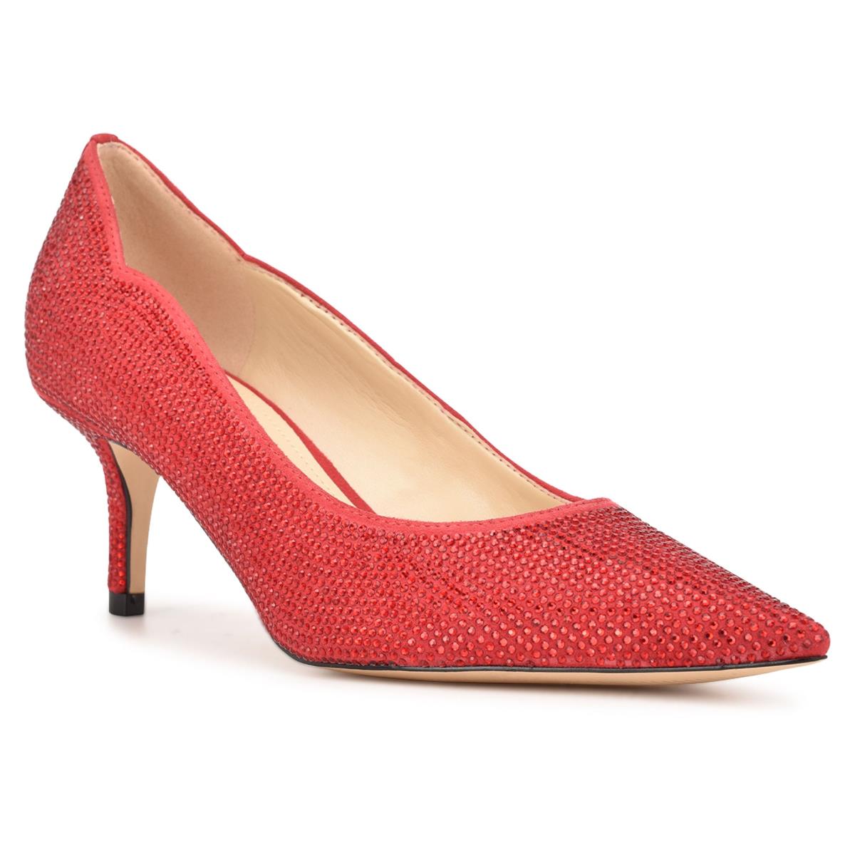 Zapatos De Salon Nine West Abaline Rhinestone Pointy Puntera Mujer Rojas | 8641NVXAI