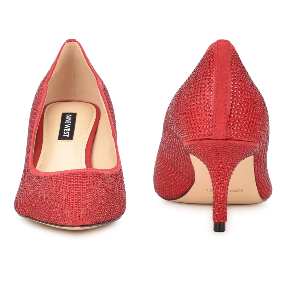 Zapatos De Salon Nine West Abaline Rhinestone Pointy Puntera Mujer Rojas | 8641NVXAI