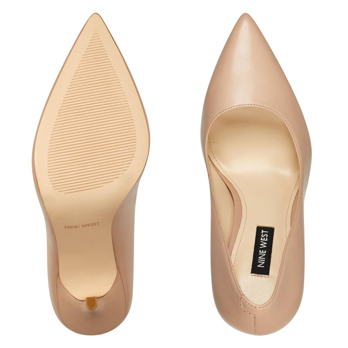 Zapatos De Salon Nine West Bliss Pointy Puntera Mujer Beige Claro | 4728KUAGC