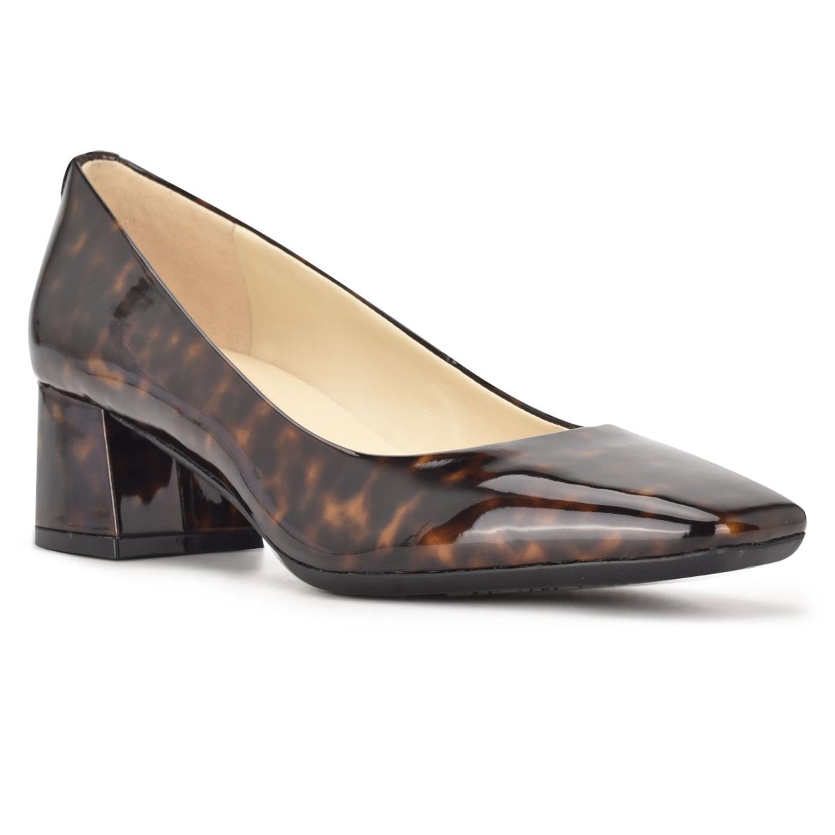 Zapatos De Salon Nine West Cloe 9x9 Block Heel Mujer Cafe | 4935GIALY