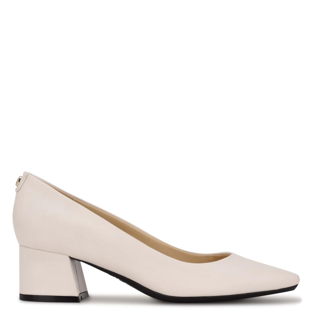 Zapatos De Salon Nine West Cloe 9x9 Block Heel Mujer Creme | 5489QCWZX