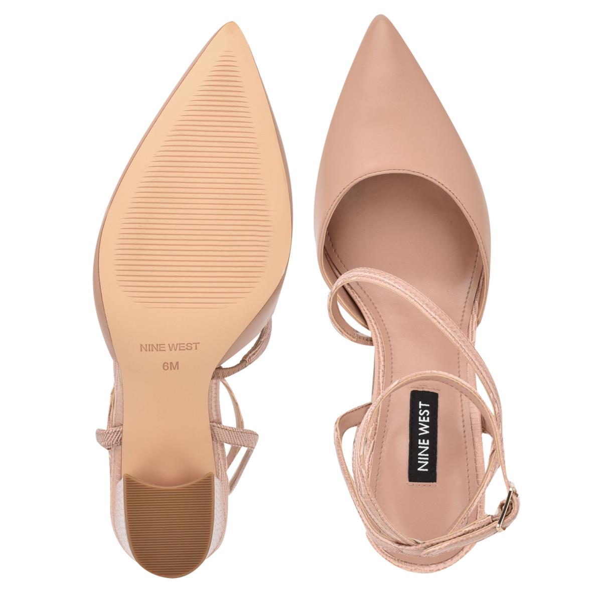 Zapatos De Salon Nine West Collette Vestido Mujer Beige Claro | 7591NIATV