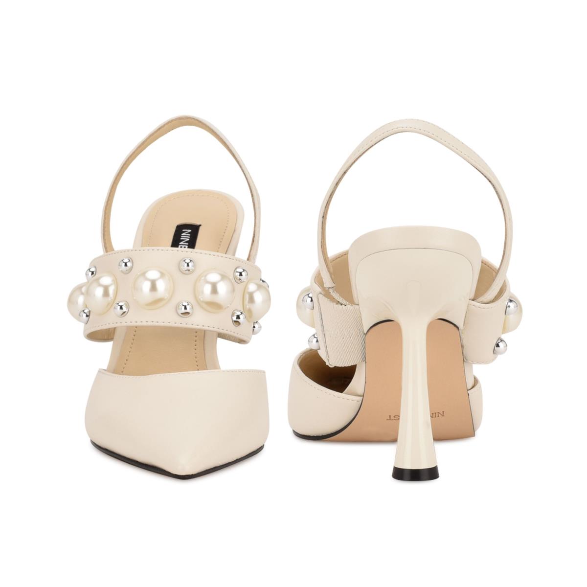 Zapatos De Salon Nine West Debut Vestido Destalonadas Mujer Creme | 7481RIWOM