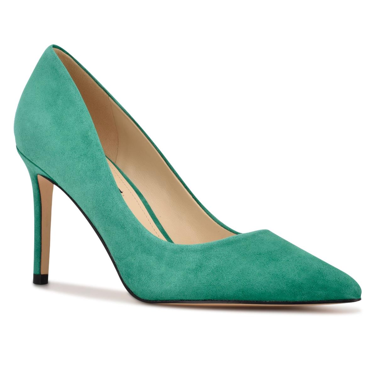 Zapatos De Salon Nine West Ezra Pointy Puntera Mujer Verde | 3745OVBLG