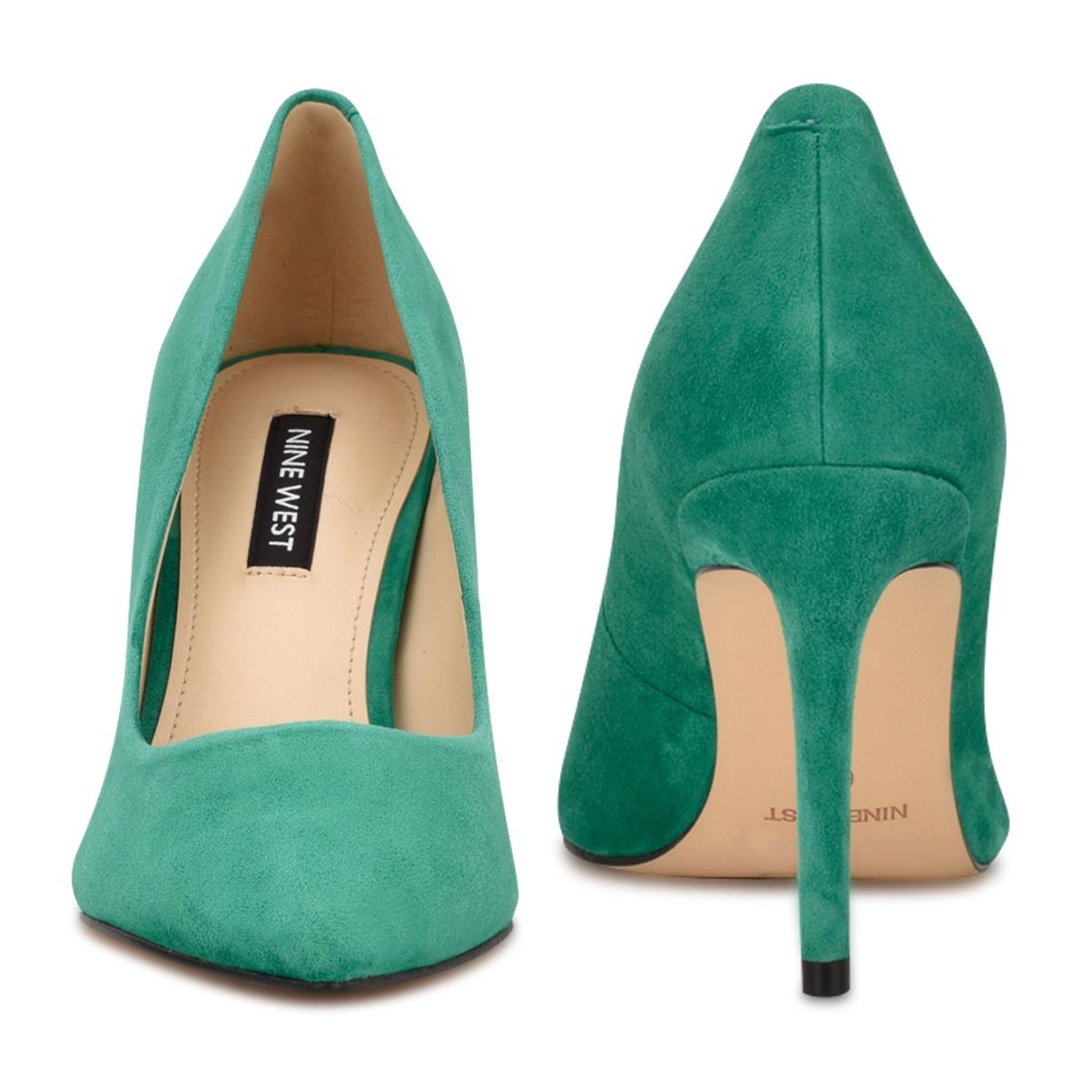 Zapatos De Salon Nine West Ezra Pointy Puntera Mujer Verde | 3745OVBLG