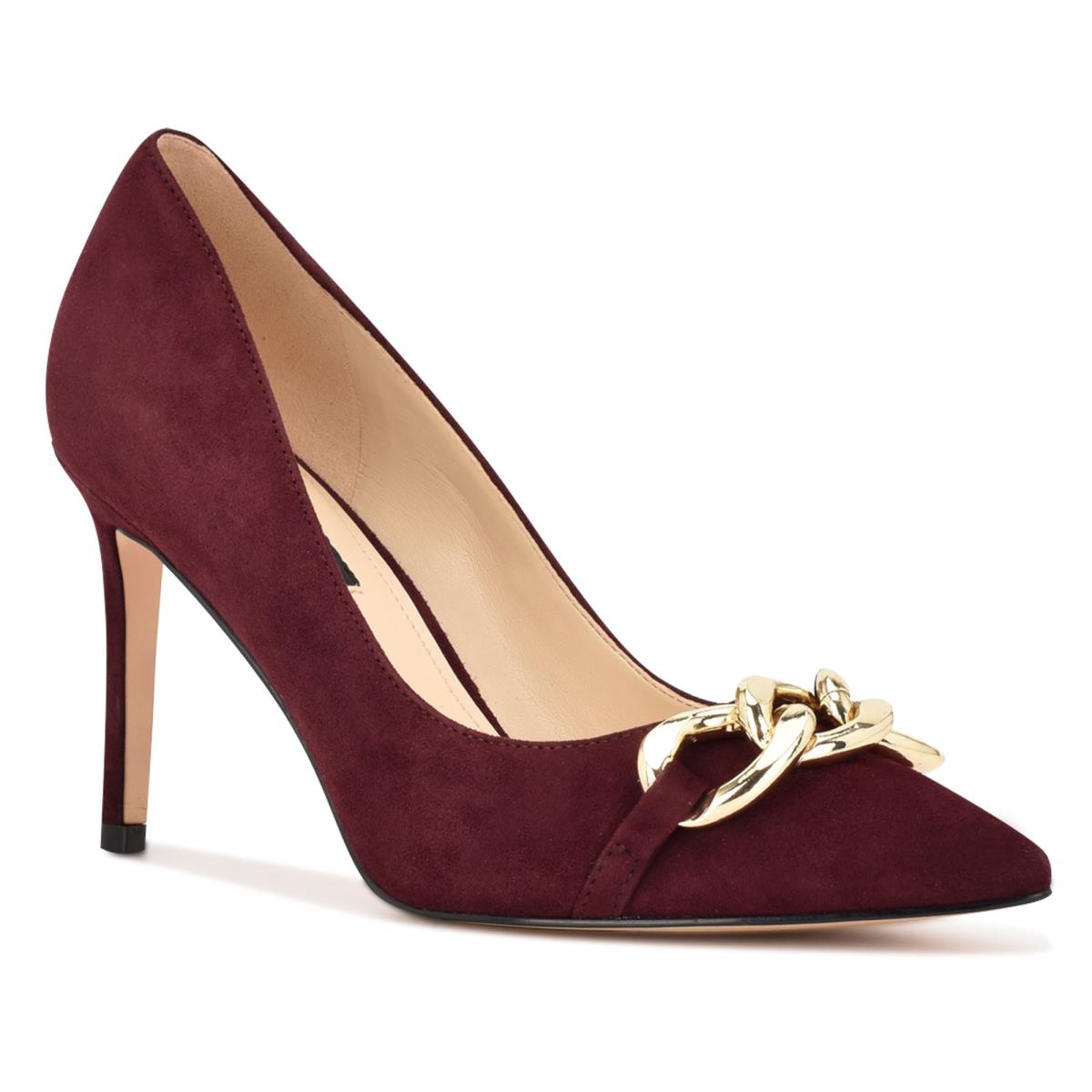 Zapatos De Salon Nine West Ezzie Pointy Puntera Mujer Burdeos | 3681THJKD