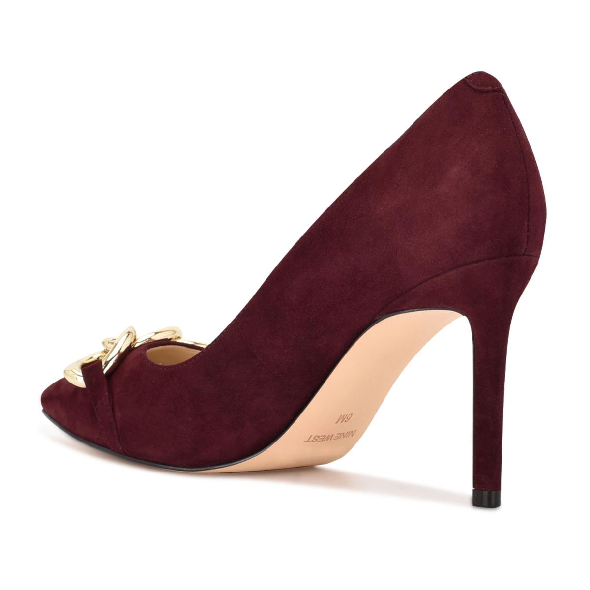 Zapatos De Salon Nine West Ezzie Pointy Puntera Mujer Burdeos | 3681THJKD