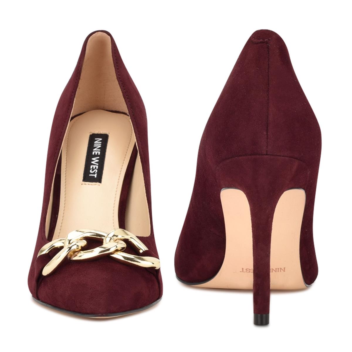 Zapatos De Salon Nine West Ezzie Pointy Puntera Mujer Burdeos | 3681THJKD