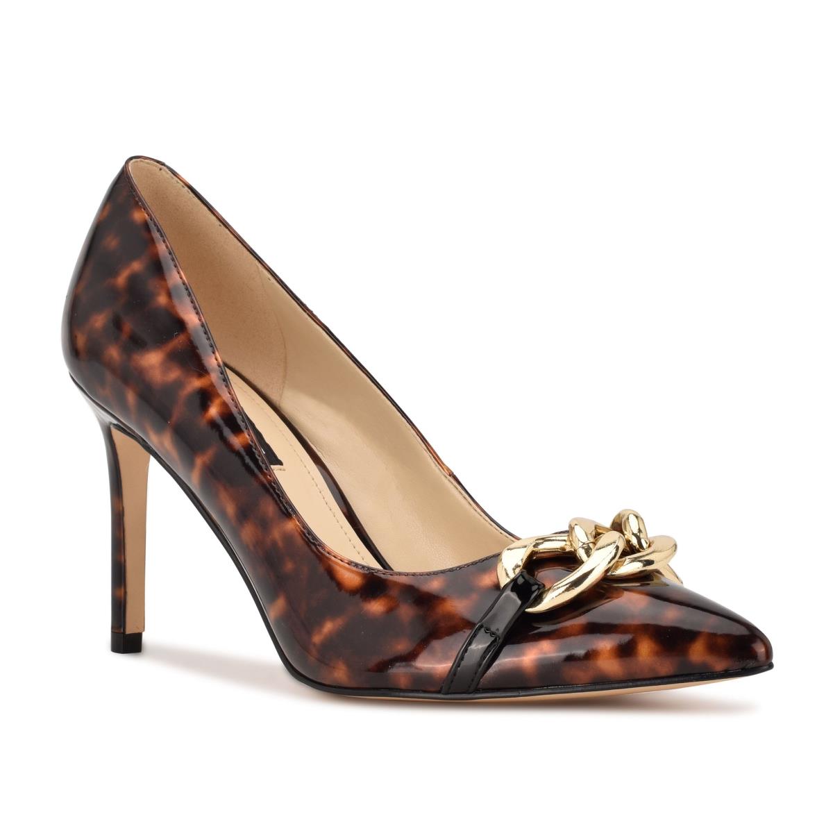 Zapatos De Salon Nine West Ezzie Pointy Puntera Mujer Cafe | 6879ZXRDO