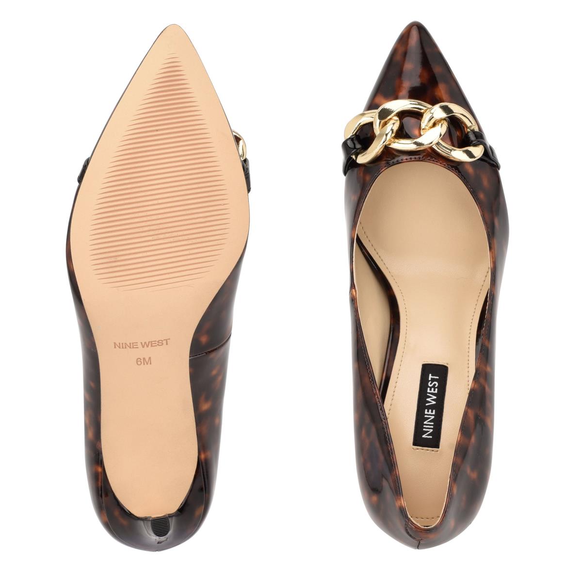 Zapatos De Salon Nine West Ezzie Pointy Puntera Mujer Cafe | 6879ZXRDO