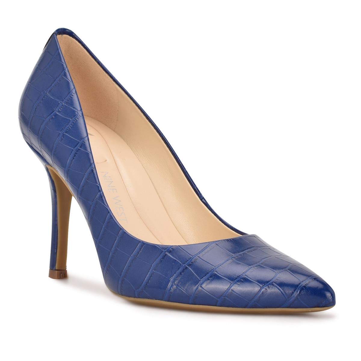 Zapatos De Salon Nine West Fifth 9x9 Pointy Puntera Mujer Azules | 5906KSEDL