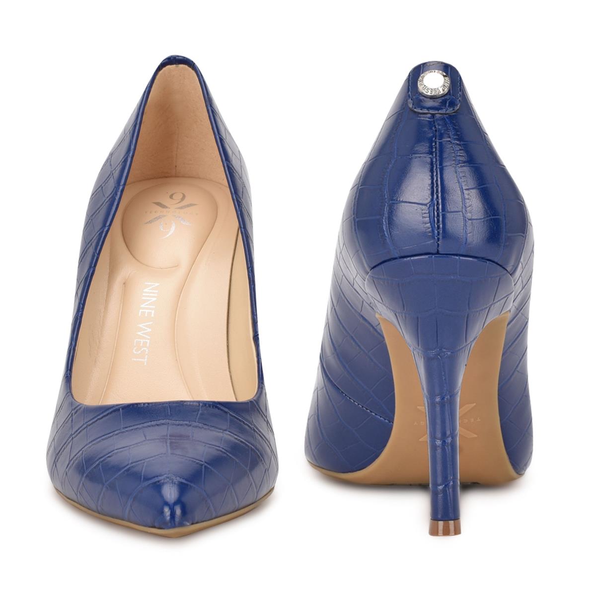 Zapatos De Salon Nine West Fifth 9x9 Pointy Puntera Mujer Azules | 5906KSEDL