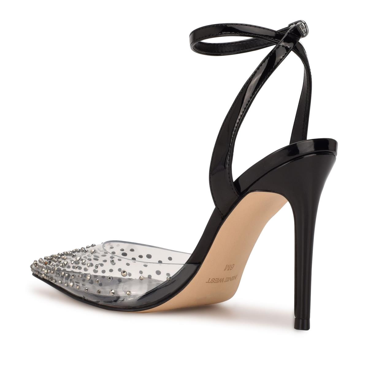 Zapatos De Salon Nine West Foreva Ankle Correa Vestido Mujer Negras | 4097VHBMP