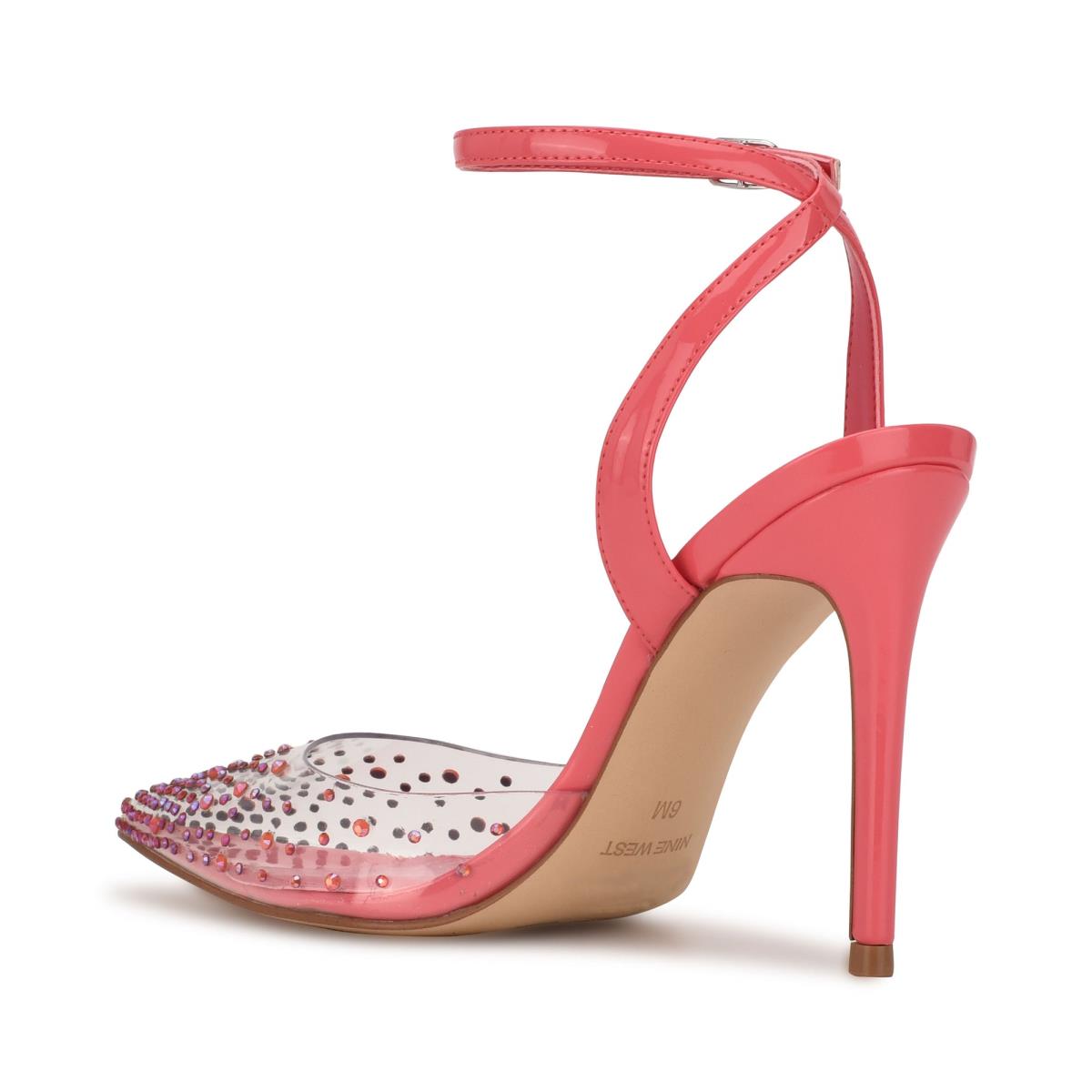 Zapatos De Salon Nine West Foreva Ankle Correa Vestido Mujer Rosas Coral | 8231PYQNL