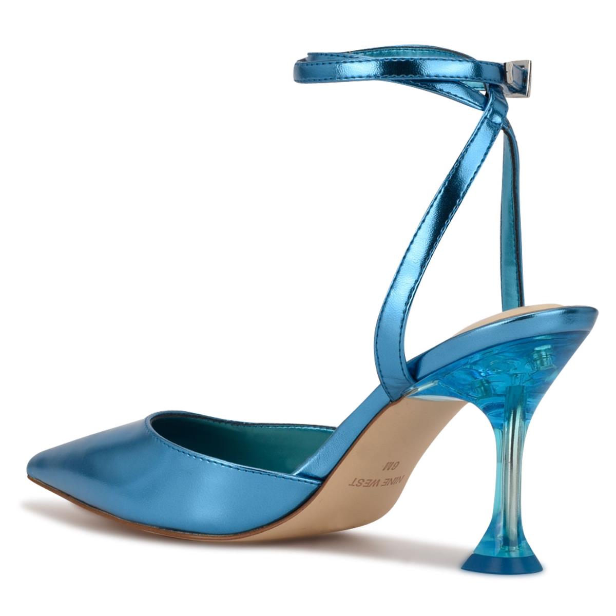 Zapatos De Salon Nine West Harlowe Ankle Correa Mujer Azules | 3697LNQJO