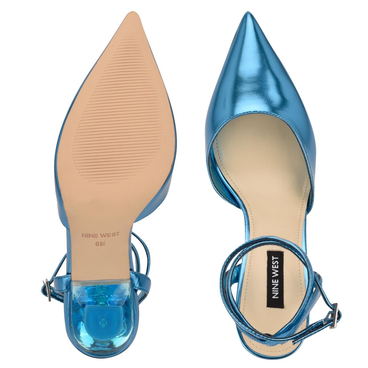 Zapatos De Salon Nine West Harlowe Ankle Correa Mujer Azules | 3697LNQJO