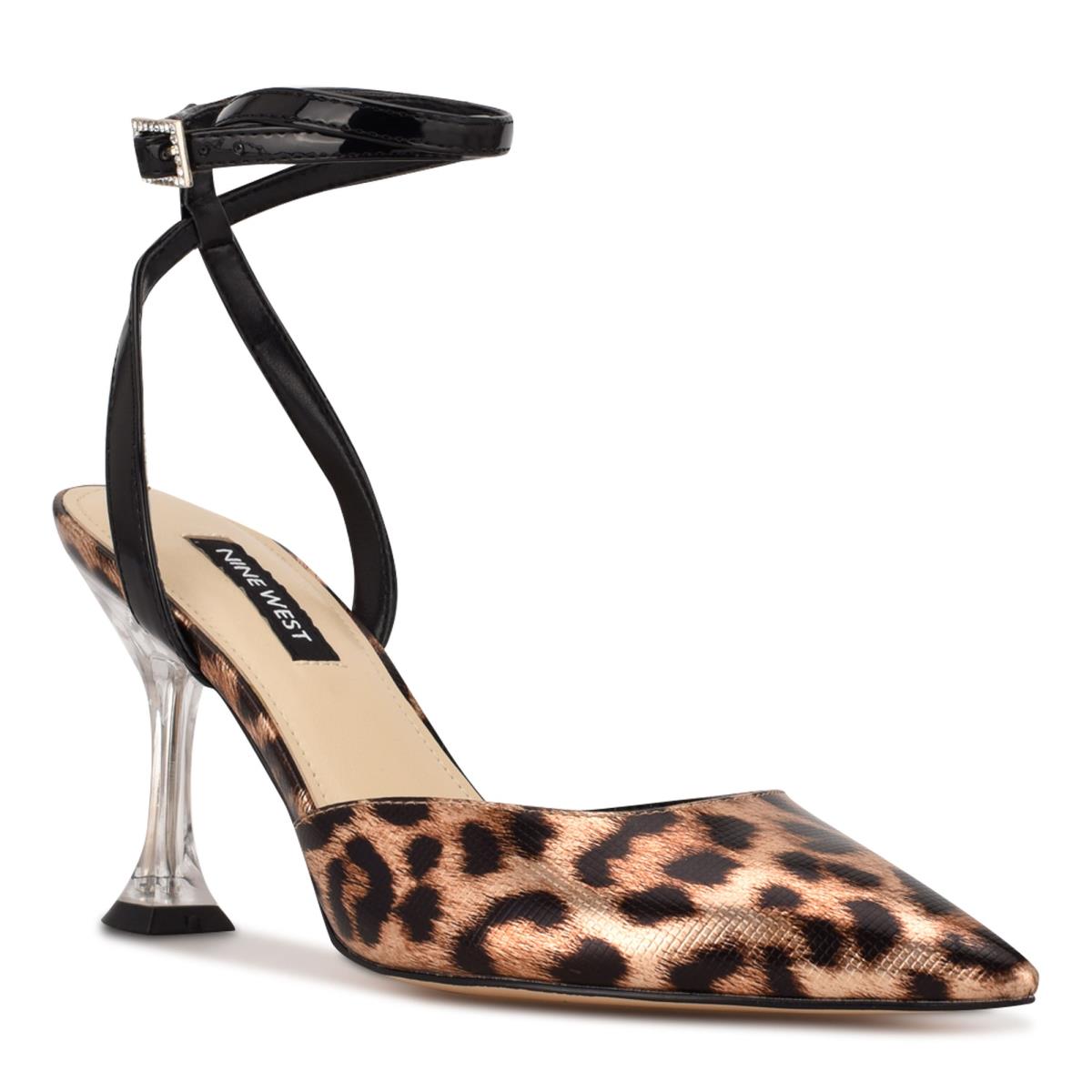 Zapatos De Salon Nine West Harlowe Ankle Correa Mujer Leopardo | 6402OSZVJ