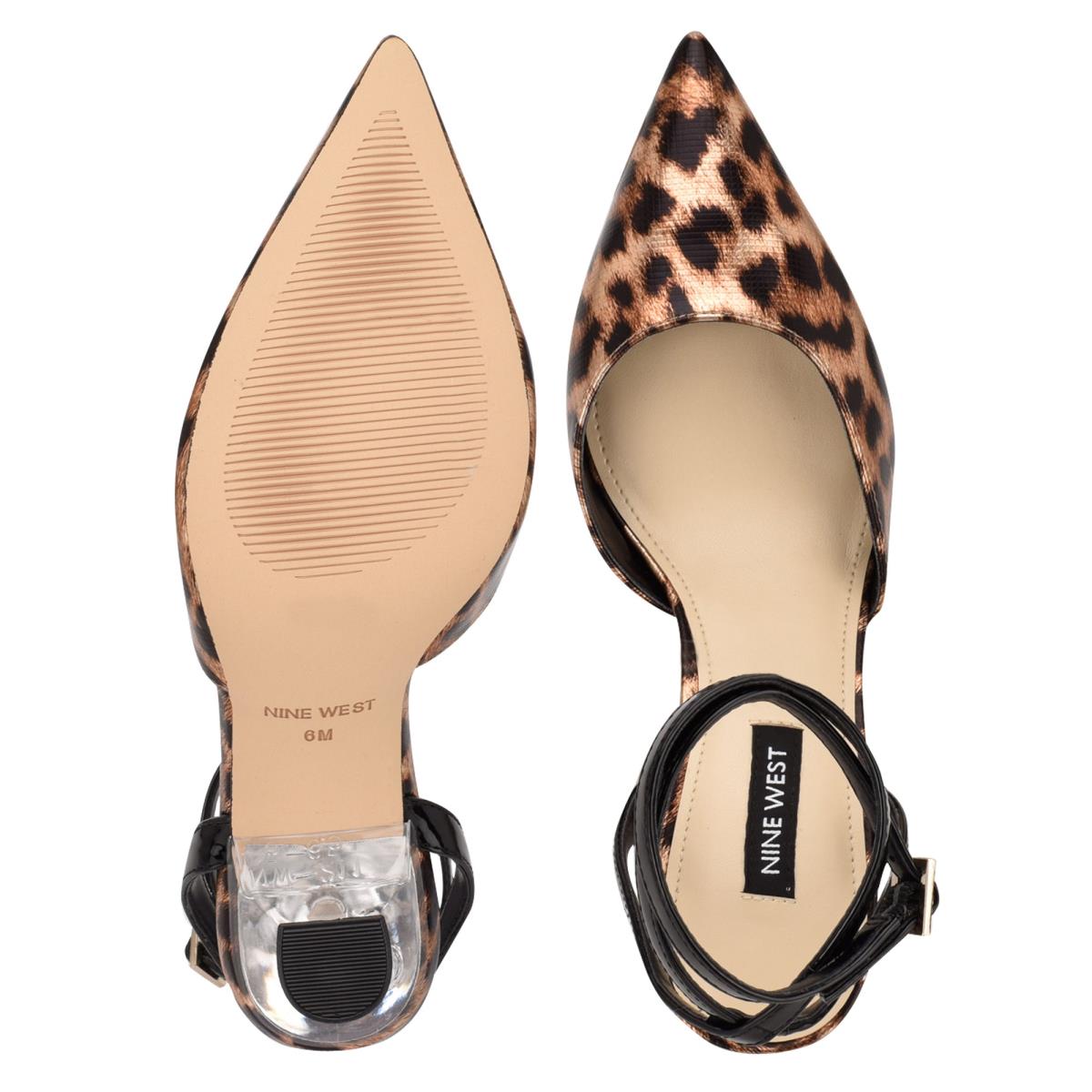 Zapatos De Salon Nine West Harlowe Ankle Correa Mujer Leopardo | 6402OSZVJ