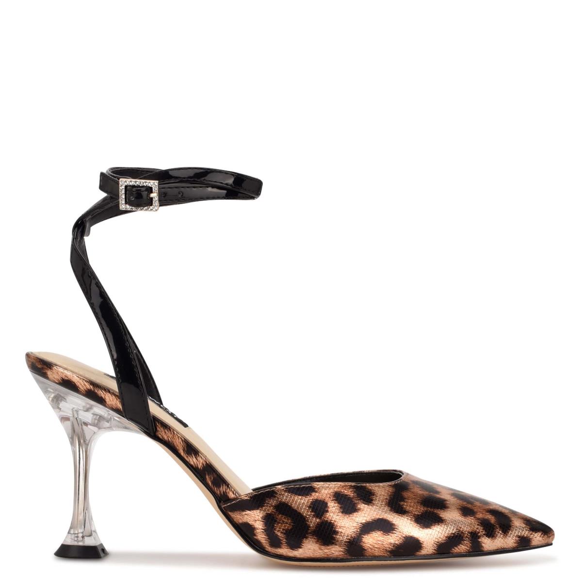 Zapatos De Salon Nine West Harlowe Ankle Correa Mujer Leopardo | 6402OSZVJ