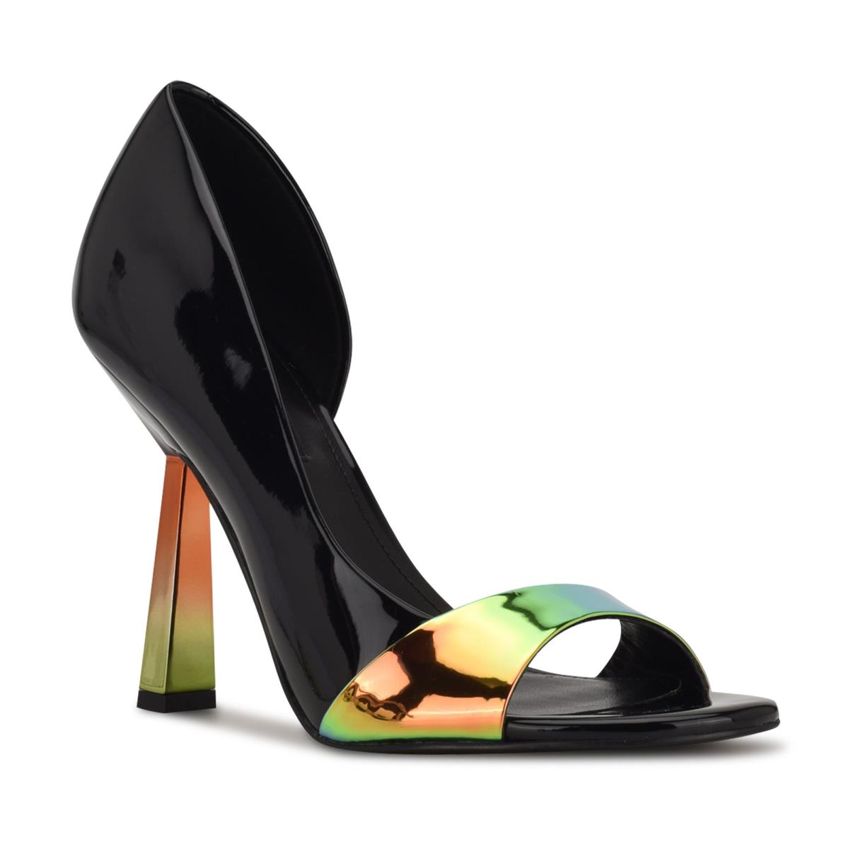 Zapatos De Salon Nine West Saidso Open Puntera Mujer Negras Multicolor | 7419DCNYG