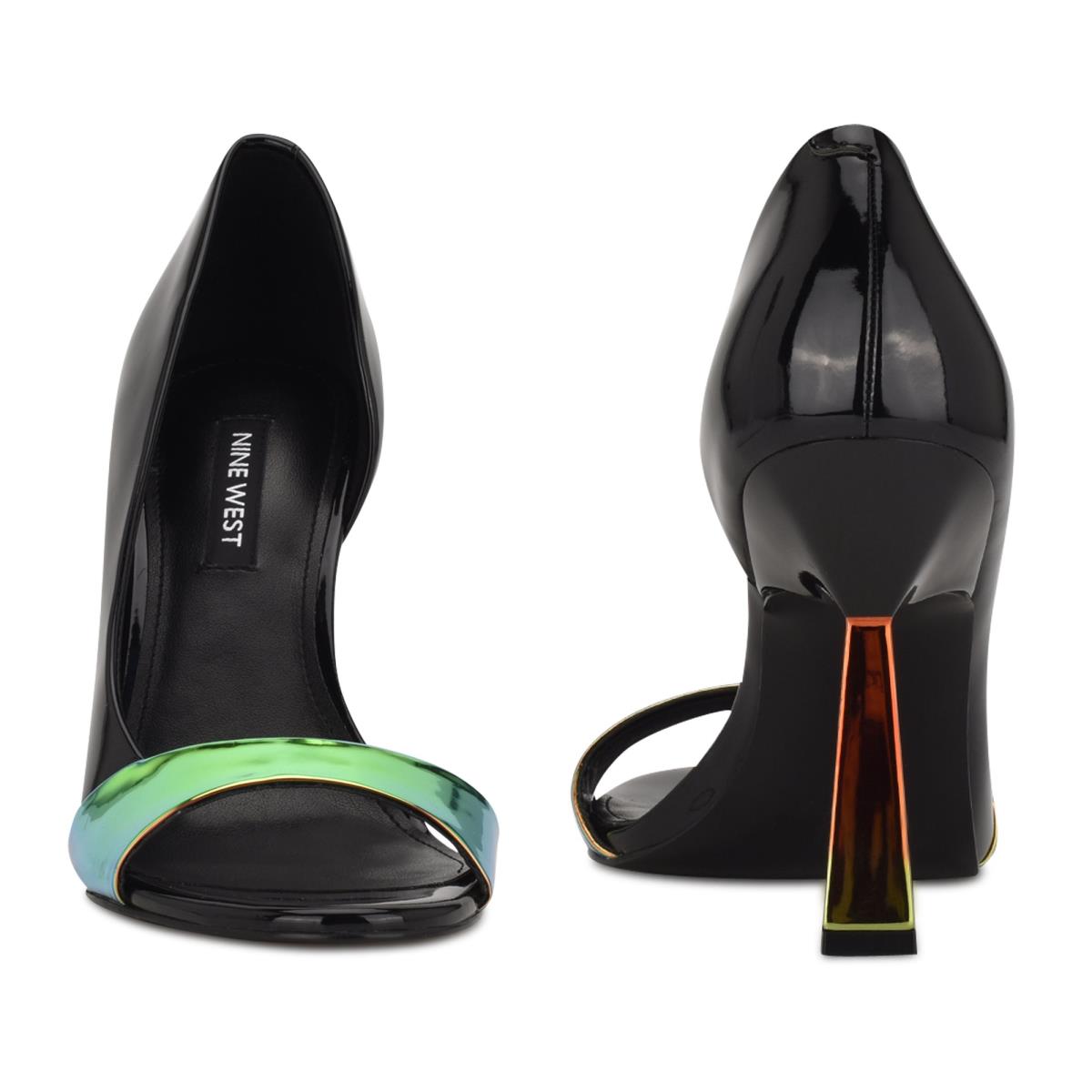 Zapatos De Salon Nine West Saidso Open Puntera Mujer Negras Multicolor | 7419DCNYG