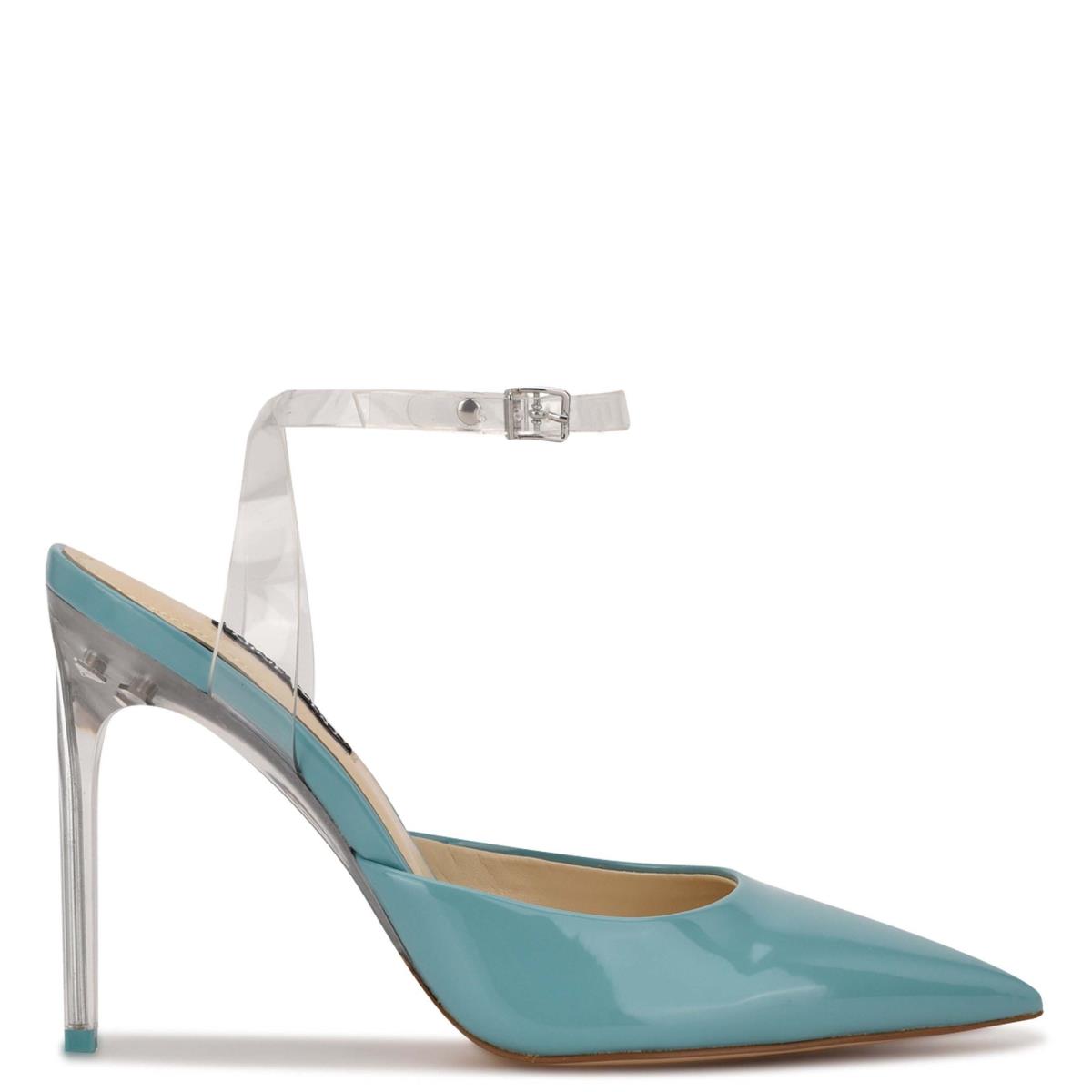 Zapatos De Salon Nine West Sparkea Ankle Correa Mujer Azules | 7906AICNK