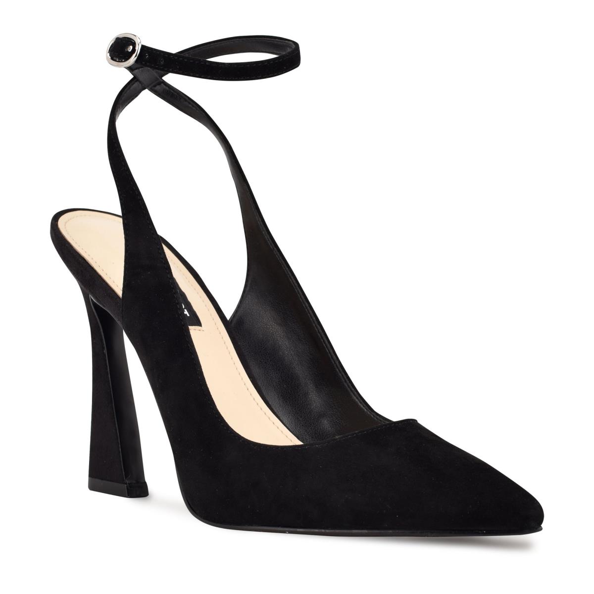 Zapatos De Salon Nine West Tabita Ankle Correa Vestido Mujer Negras | 6012LOKSI