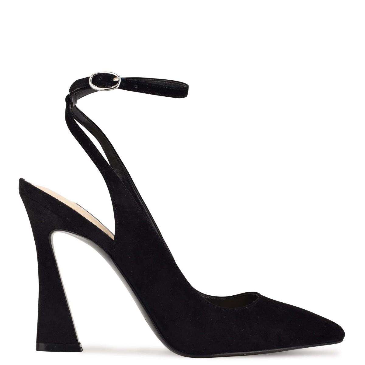 Zapatos De Salon Nine West Tabita Ankle Correa Vestido Mujer Negras | 6012LOKSI