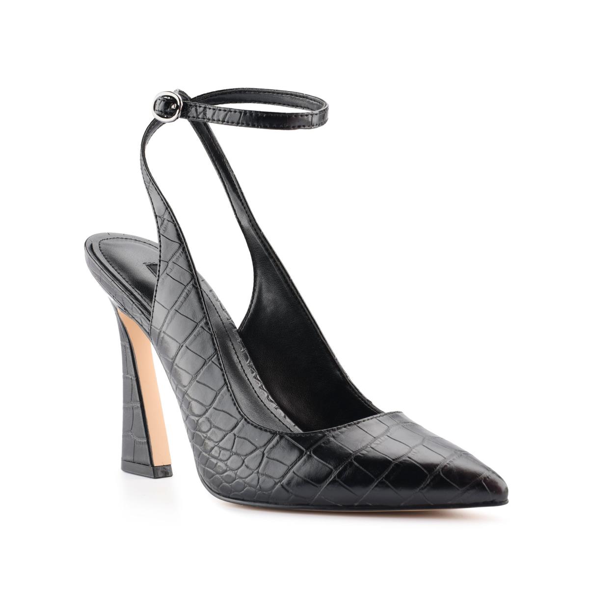 Zapatos De Salon Nine West Tabita Ankle Correa Vestido Mujer Negras | 9364KLOIM