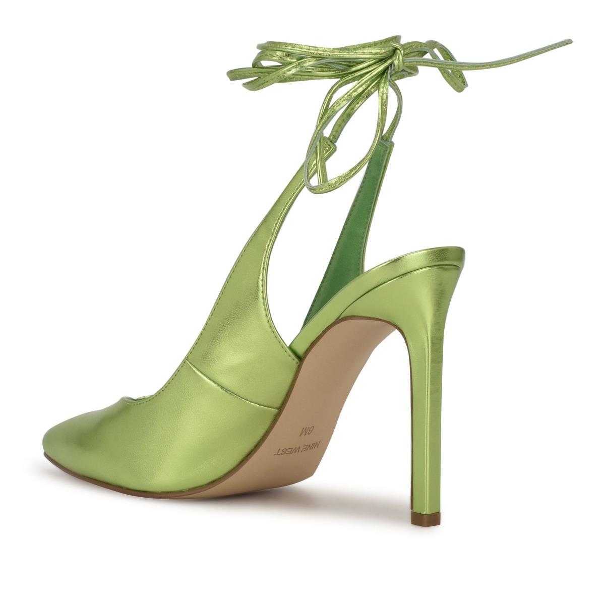 Zapatos De Salon Nine West Talon Ankle Wrap Vestido Mujer Verde | 9573VROMP