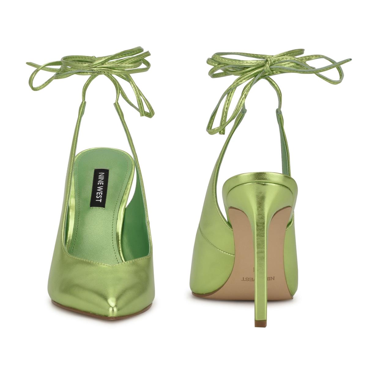 Zapatos De Salon Nine West Talon Ankle Wrap Vestido Mujer Verde | 9573VROMP