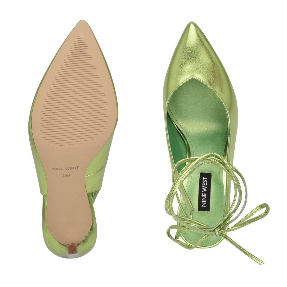 Zapatos De Salon Nine West Talon Ankle Wrap Vestido Mujer Verde | 9573VROMP