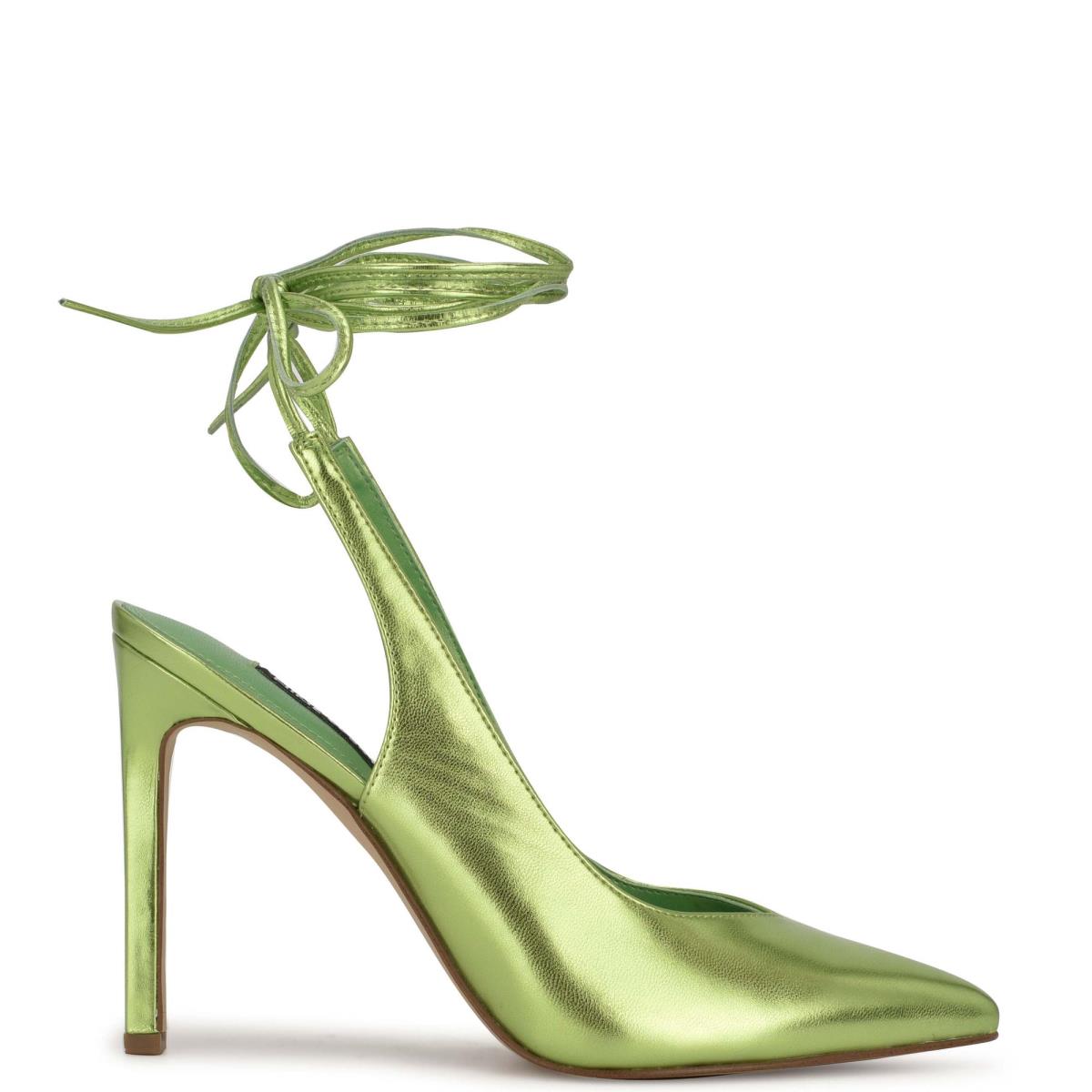 Zapatos De Salon Nine West Talon Ankle Wrap Vestido Mujer Verde | 9573VROMP