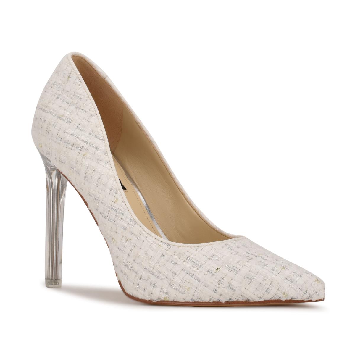 Zapatos De Salon Nine West Tatiana Pointy Puntera Mujer Blancas | 0926VPMHE