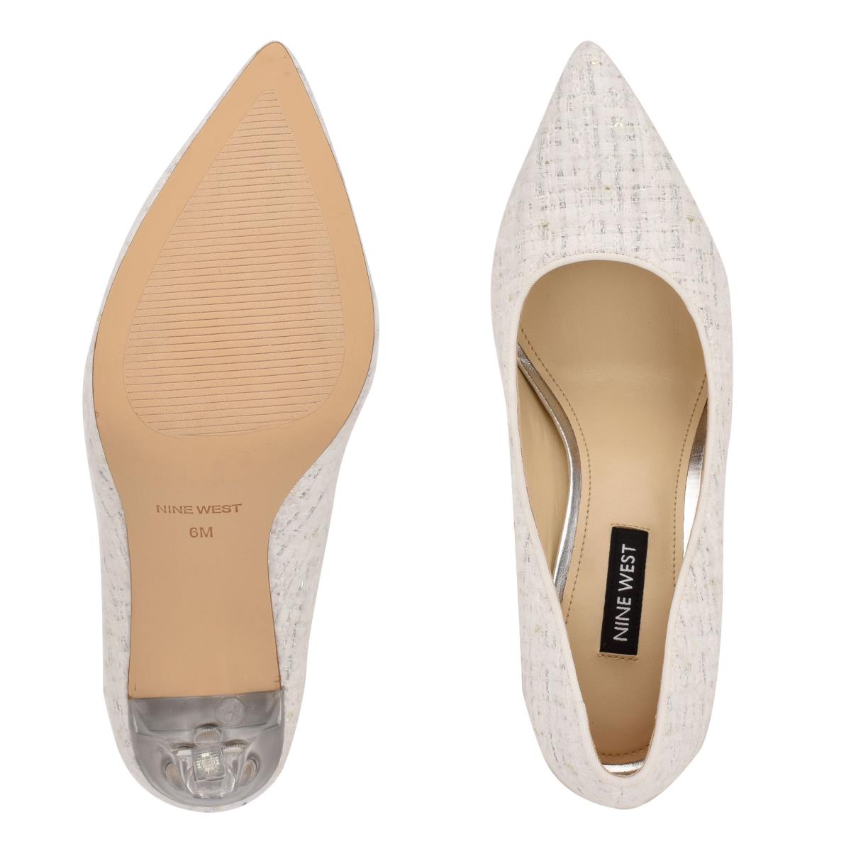 Zapatos De Salon Nine West Tatiana Pointy Puntera Mujer Blancas | 0926VPMHE