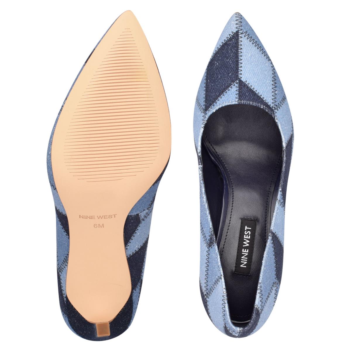 Zapatos De Salon Nine West Tatiana Pointy Puntera Mujer Azules | 4927WUGBE