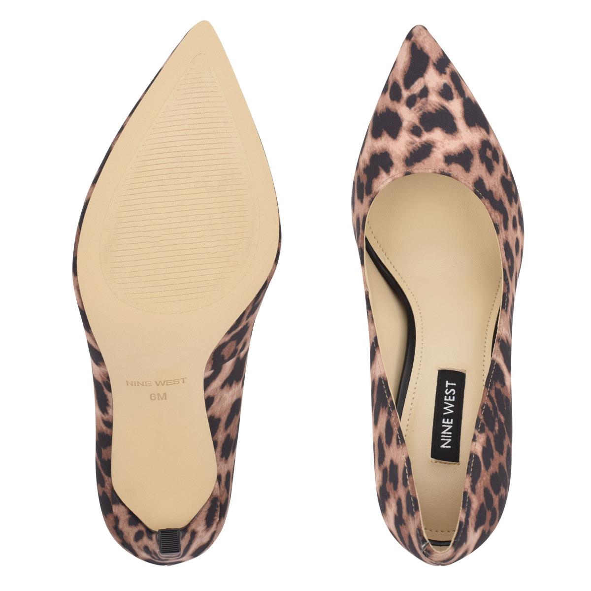 Zapatos De Salon Nine West Tatiana Pointy Puntera Mujer Leopardo | 5147FIALN